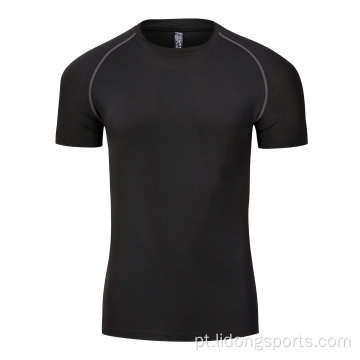 Men Gym Gym Quick Dry Fitness Tam camiseta